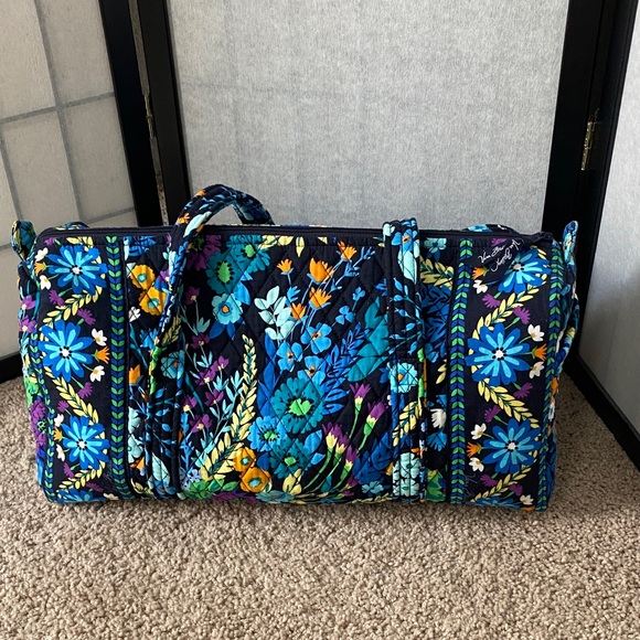 Vera Bradley Midnight Blues Travel Duffel Tote Bag - Picture 11 of 11